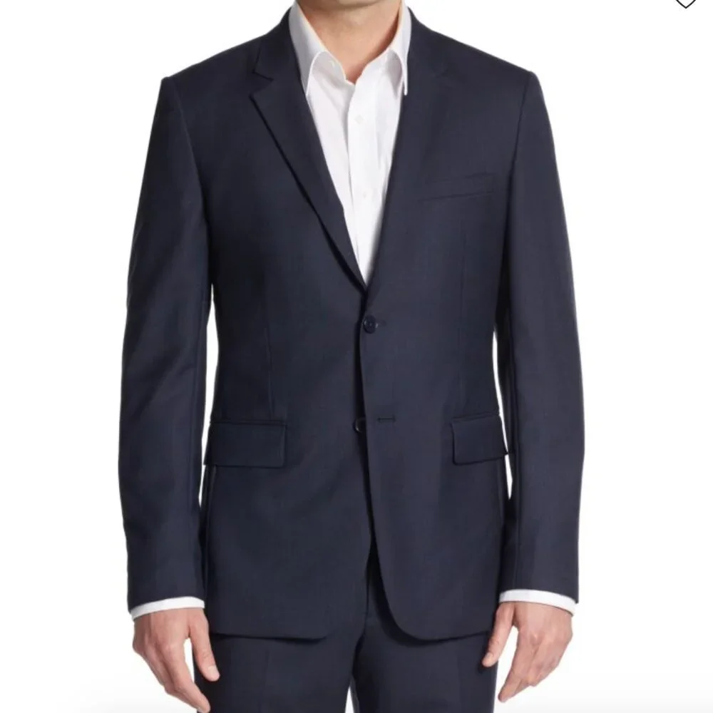 Theory Dark Gray Regular-Fit Xylo NP Wool Sportcoat - Size 40R
